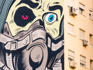 MALAGA, SPAIN - AUGUST 08: Soho Area on August 08, 2015 in Malag