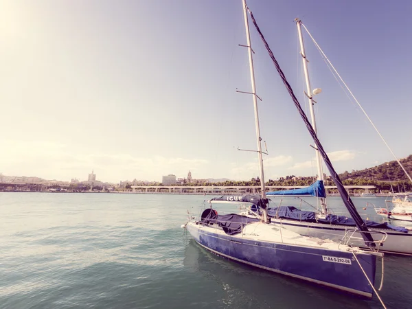 MALAGA, SPAGNA - 16 AGOSTO: Porto di Malaga il 16 agosto 2015 a Mal — Foto Stock