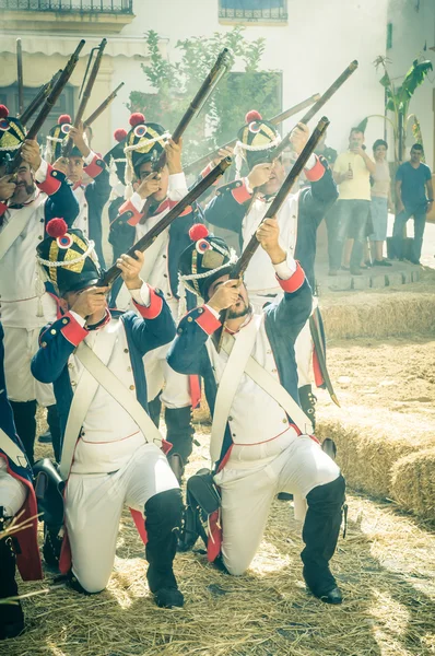 Montejaque, spanien - oktober 19: puente battle am 19. oktober 201 — Stockfoto