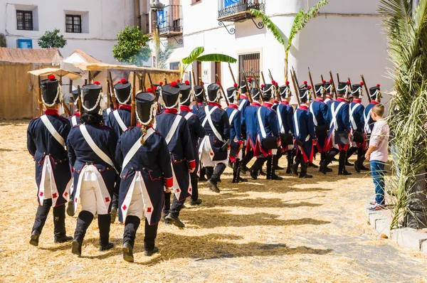 MONTEJAQUE, ESPAGNE - 19 OCTOBRE : Bataille de Puente le 19 octobre 201 — Photo