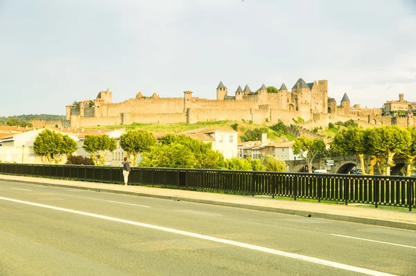 CARCASSONNE,FRANCE - JULY  25: medieval city of Carcassonne on J — Zdjęcie stockowe