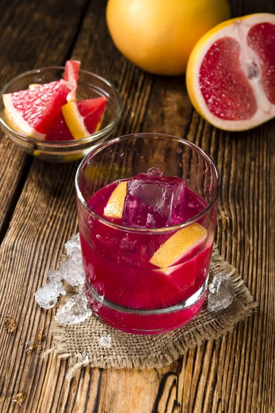 Shot Glass with Grapefruit Liqueur — Stock Photo, Image