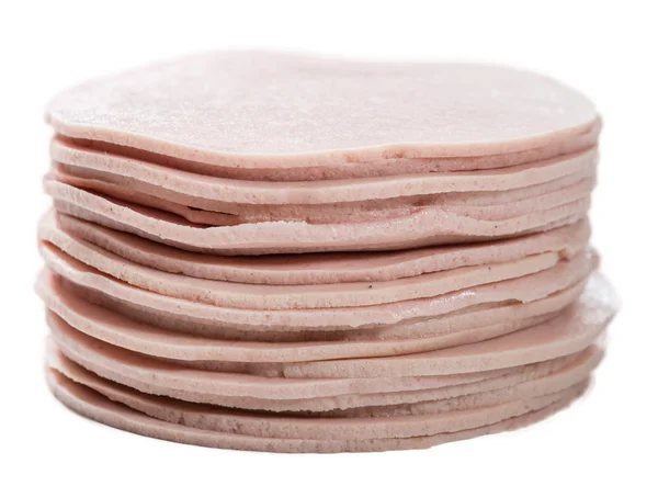 Deliciosas rebanadas de Mortadella — Foto de Stock