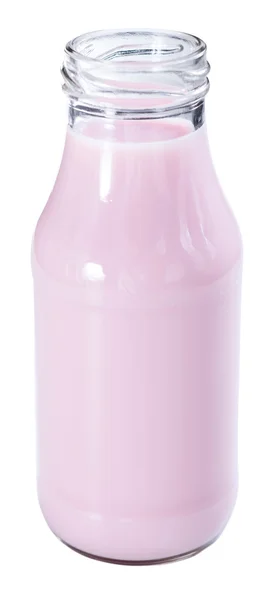 Čerstvé mléko vyrobené jahoda — Stock fotografie