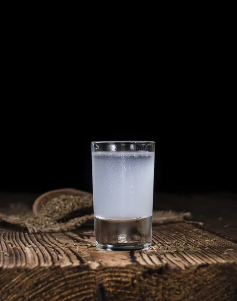 Frozen Ouzo in a shot glass — Stock Photo, Image
