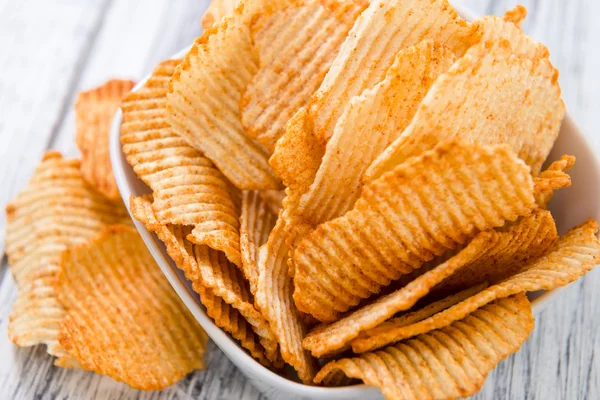 Rippled Potato Chips — Stock Photo, Image