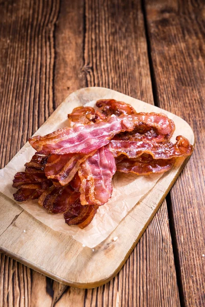 Del av stekt bacon — Stockfoto