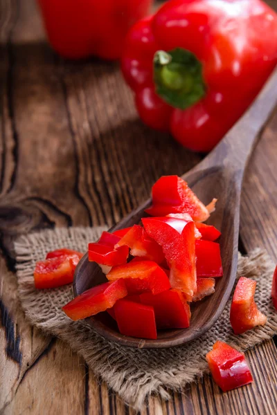 Paprika in Scheiben geschnitten — Stockfoto