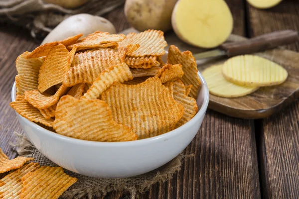 Batatas fritas onduladas — Fotografia de Stock