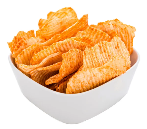 Жареные картофельные чипсы — стоковое фото