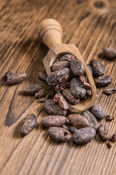 Жареные какао-бобы — стоковое фото