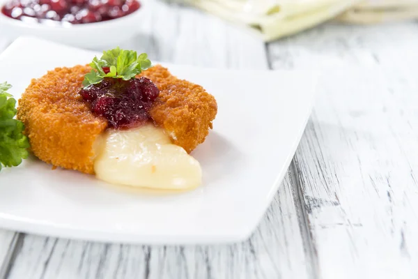 Fried Camembert with  sauce — Stock Photo, Image