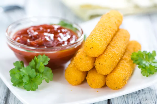 Gedeelte van Mozzarella Sticks — Stockfoto