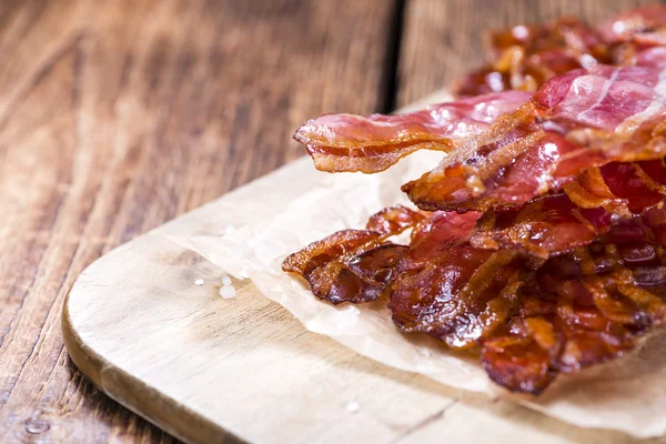 Riscas de bacon, fritas — Fotografia de Stock
