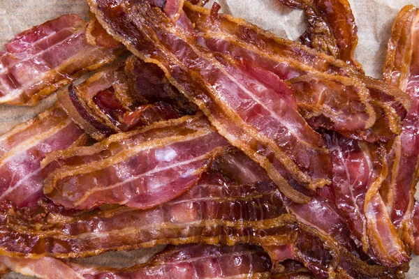 Strisce di pancetta fritte — Foto Stock