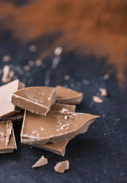 Pieces of Milk Chocolate — Stock Photo, Image