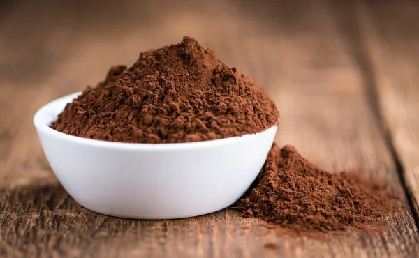 Część naturalne kakao w proszku — Zdjęcie stockowe