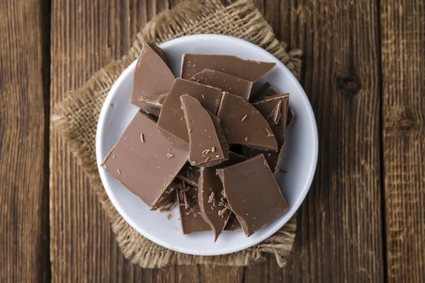 Chocolate con leche en la mesa —  Fotos de Stock