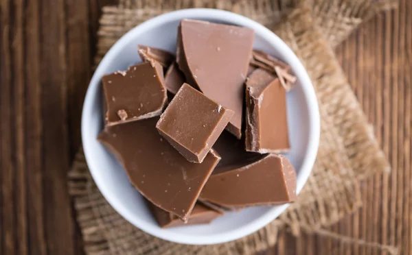 Portion Milchschokolade — Stockfoto