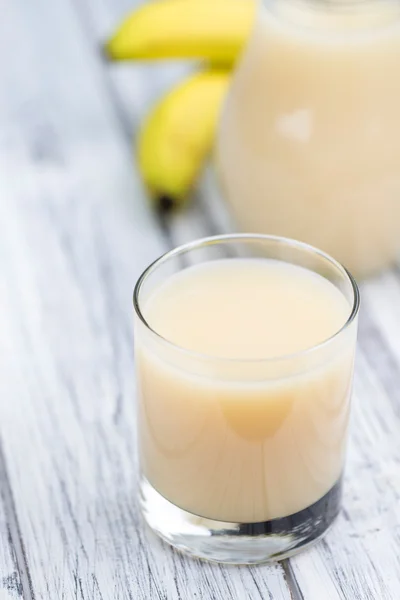 Vaso de jugo de plátano — Foto de Stock