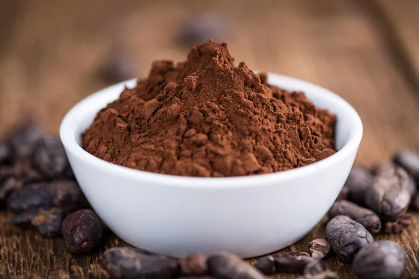 Porción de cacao natural en polvo — Foto de Stock