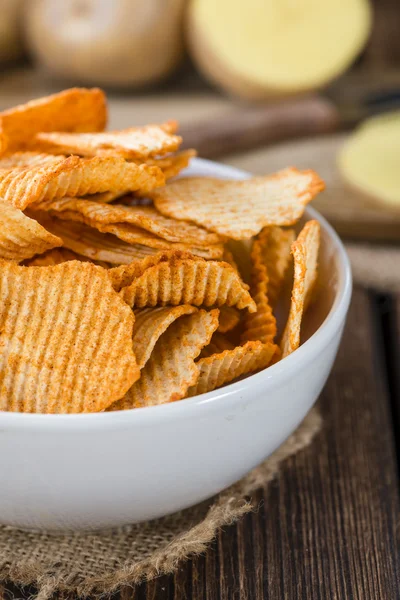 Batatas fritas onduladas — Fotografia de Stock