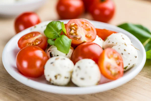 Portion de mozzarella aux tomates — Photo