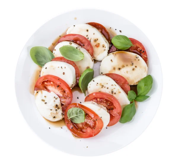 Mozzarella, Tomatoes dan Balasmico Dressing — Stok Foto