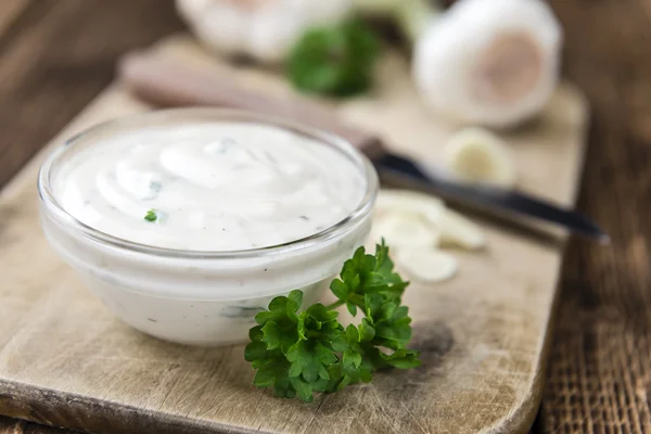 Homemade Garlic Sauce — Stock Photo, Image