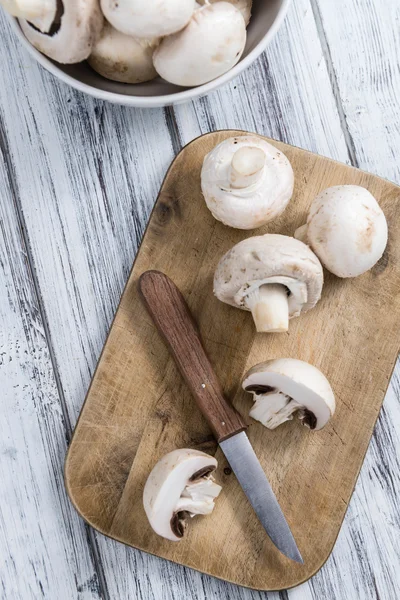 White Mushrooms on table — Stock Photo, Image