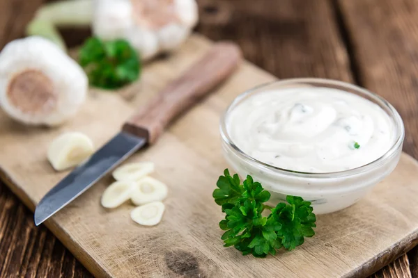 Garlic Dip on table — Stock Photo, Image