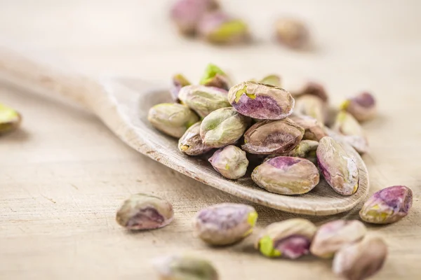 Portion of peeled Pistachios — Stock Photo, Image