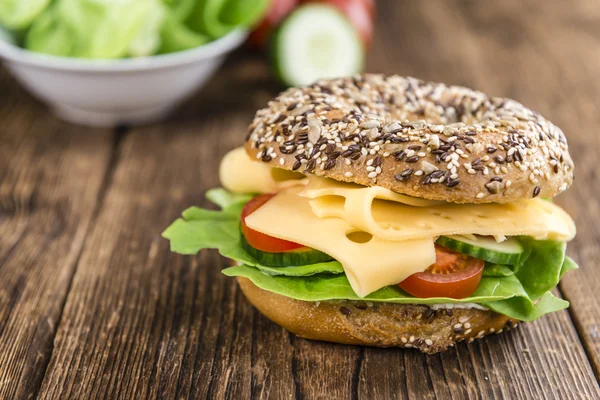 Petit déjeuner Bagel au fromage — Photo