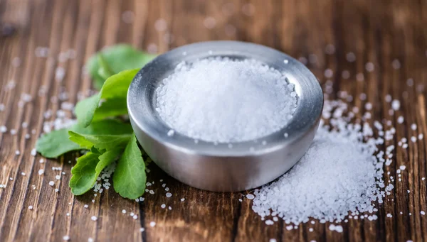 Gedeelte van Stevia korrels — Stockfoto