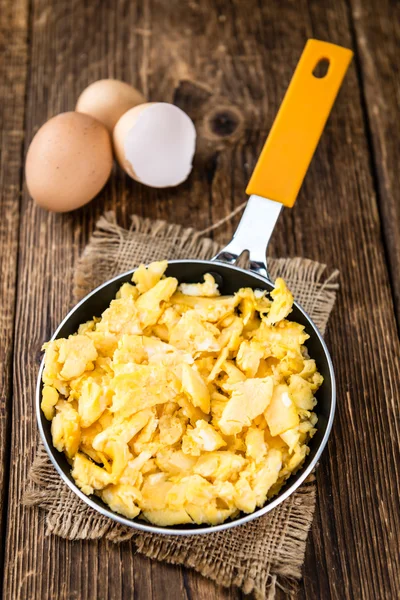 Pan with scrambled Eggs — Stock Photo, Image
