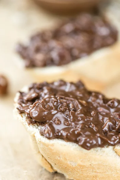 Sandwiches with chocolate Cream — Stock Photo, Image