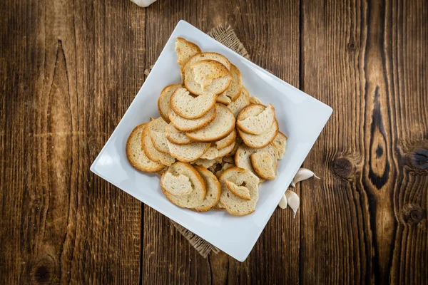 Del av bröd chips — Stockfoto