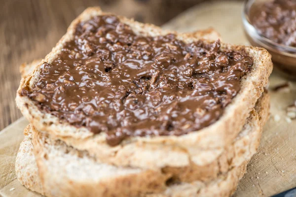 Sandwich with chocolate Cream — Stock Photo, Image