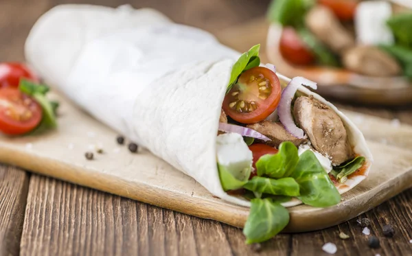 Zelfgemaakte kip Wrap — Stockfoto