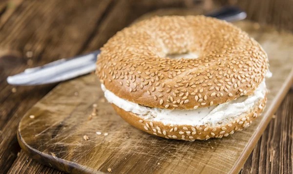 Roomkaas bagel — Stockfoto