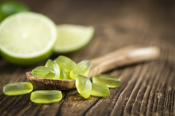 Caramelos Gomosos con sabor a lima — Foto de Stock