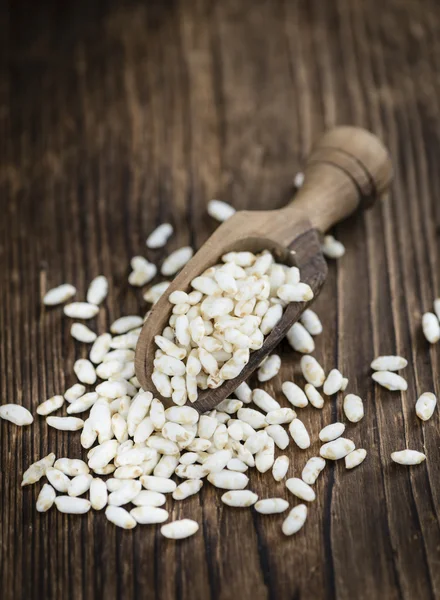 Arroz inflado sobre fondo vintage — Foto de Stock