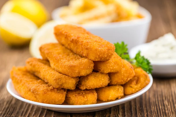 Alcuni bastoncini di pesce fritti — Foto Stock
