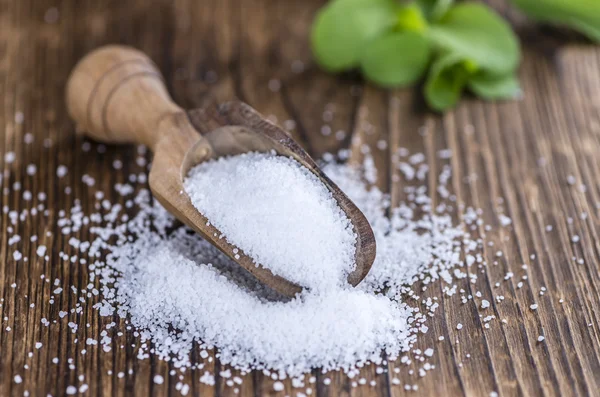 Stevia op een oud houten tafel — Stockfoto