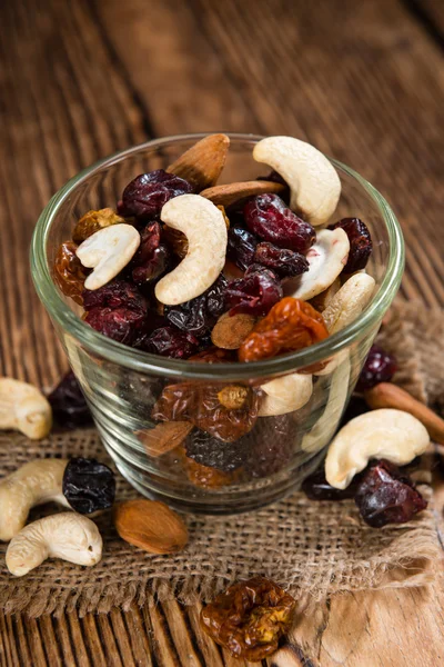 Trail Mix on wooden background — Stock Photo, Image