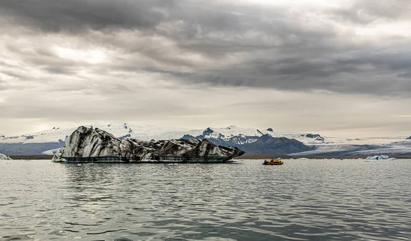 Blauwe Ijsbergen Jokulsarlon Gletsjerlagune Ijsland — Stockfoto
