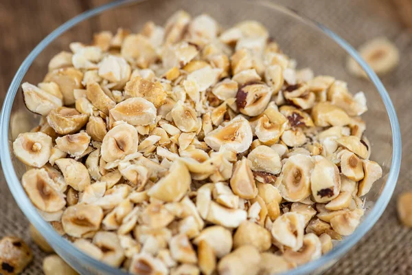 Freshly Chopped Hazelnuts Detailed Close Shot Selective Focus — Stock Photo, Image