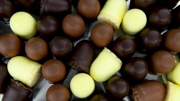 Filmación Con Malvaviscos Chocolate — Vídeos de Stock