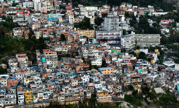 Favela Vidigal Rio Janeiro Coucher Soleil Prise Vue Aérienne Depuis — Photo