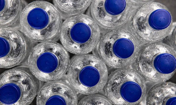 Chilled Bottled Sparkling Water Detailed Close Shot Selective Focus — Stock Photo, Image